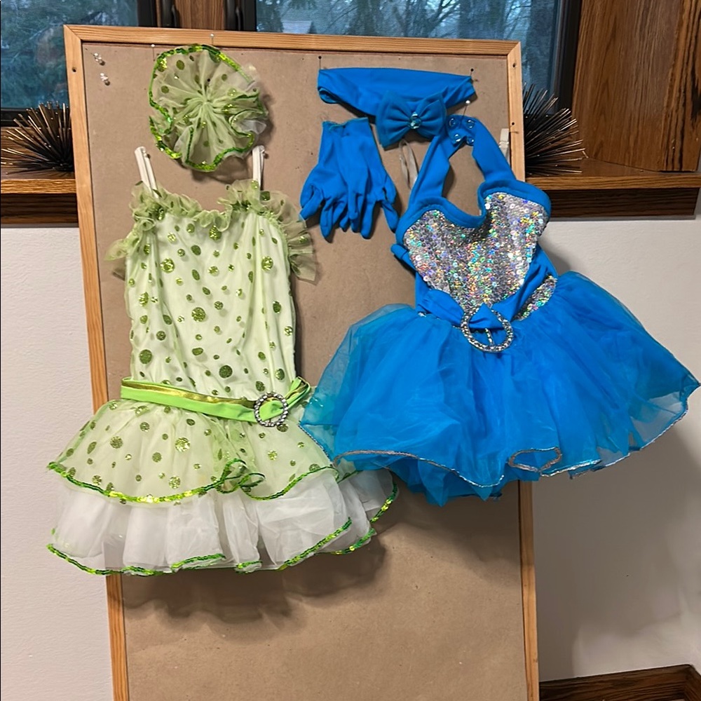 Weissman Green&White, Designs for Dance Blue ballet costume set-Small Child